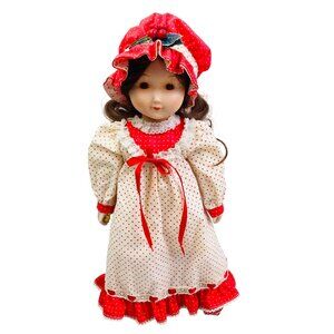 Vintage 84 Holly Hobbie Musical Christmas Doll Plays Wish You A Merry Christmas